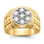 14K A Diamond men's ring