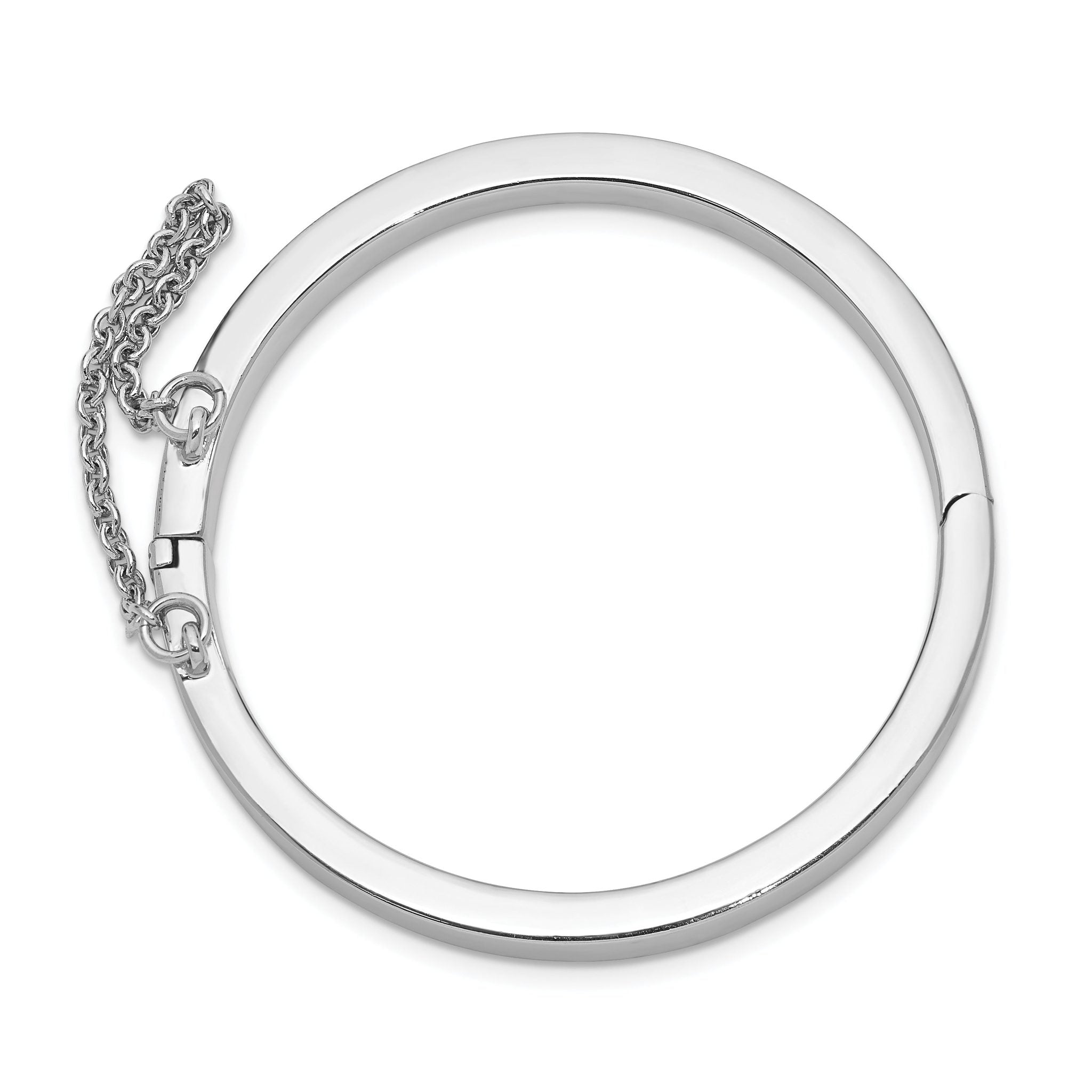 Sophia Jewelers Sterling Silver Children's Safety Hinged Bangle Polished Finish Secondary image