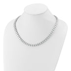 14k White Gold 74 carat Lab Grown Diamond VS+ F+ Complete Round 20 inch Straight Tennis Necklace