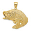14K 2-D Bass Fish Jumping Charm