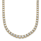 14k 14 1/2 carat Lab Grown Diamond VS/SI+ G+ Complete Round 18 inch Graduated Tennis Necklace