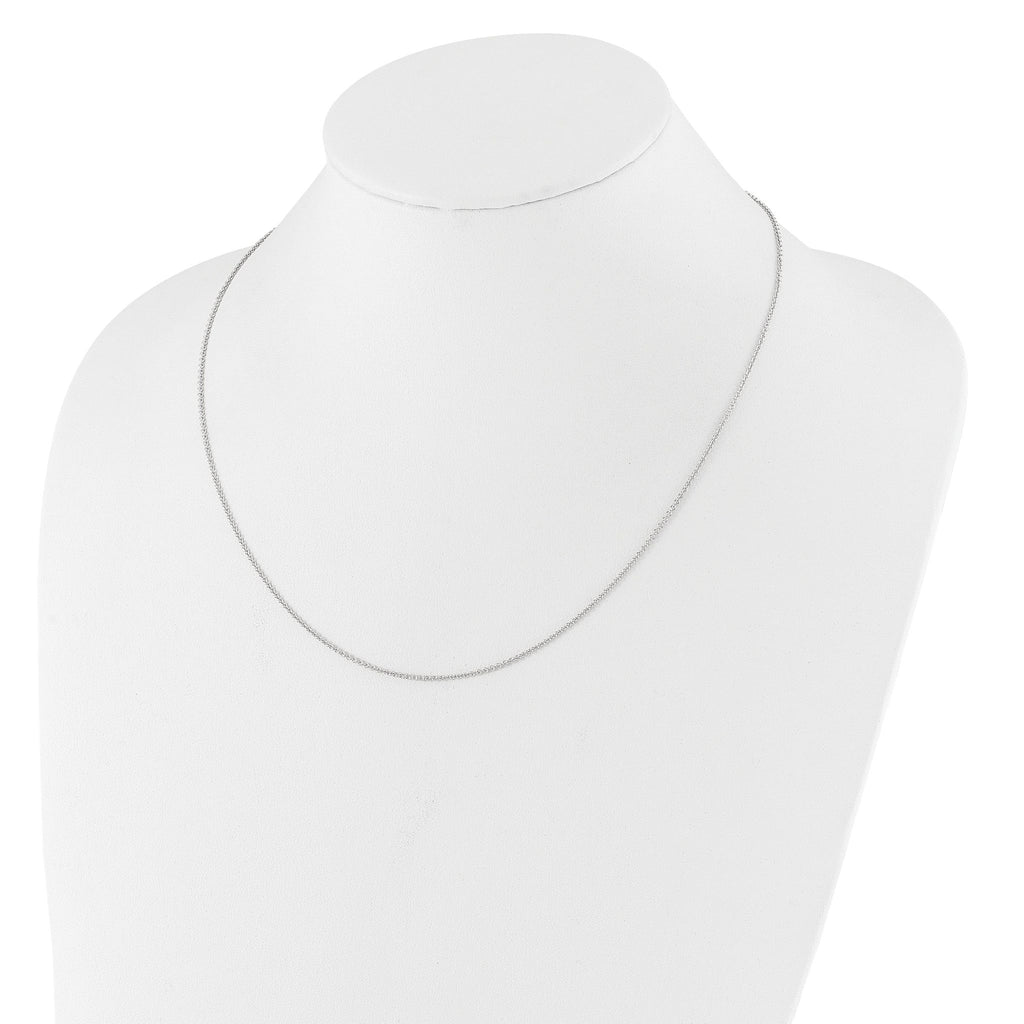 Adjustable Round Cable Chain in 14K White Gold, 1.4mm