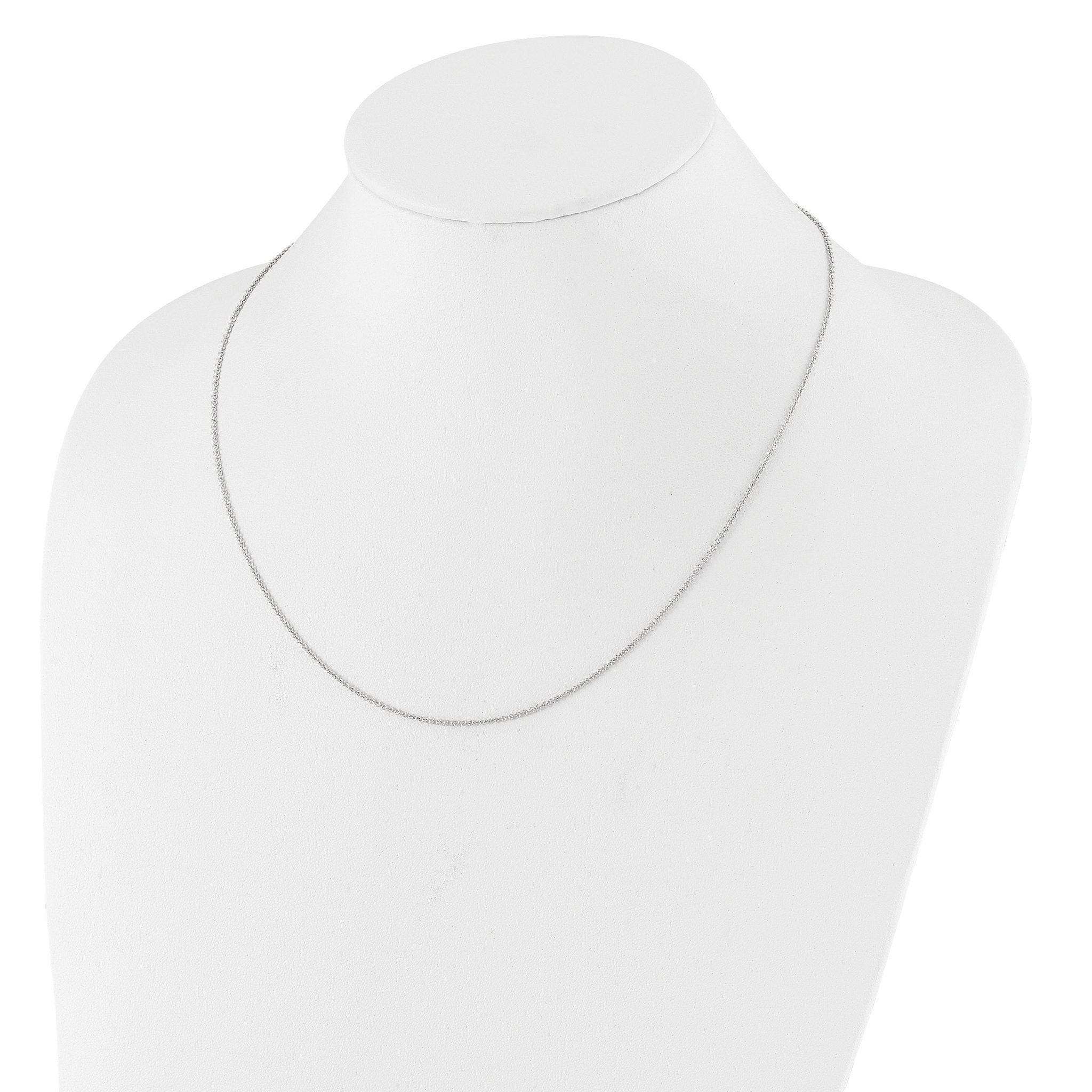 Adjustable Round Cable Chain in 14K White Gold, 1.4mm