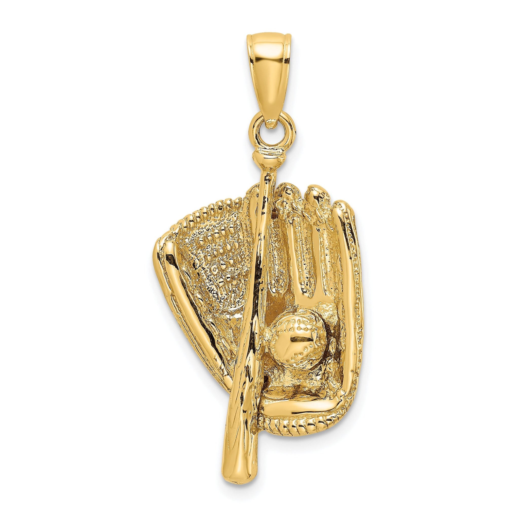 14K 3-D Baseball Glove, Bat and Ball Charm Main image