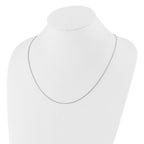 Sterling Silver RH-plated Adjustable 1.3mm Box Chain