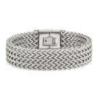Stainless Steel Polished Woven Bracelet