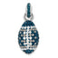 Sterling Silver Crystal Football Pendant Elegant Sports-Inspired Charm