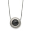 Chisel Titanium Brushed and Polished with Black Ceramic 18 inch Necklace