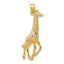 14K Gold Giraffe Pendant for Men Solid Casted Charm
