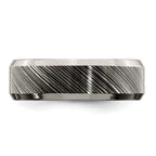 Beveled-Edge Comfort-Fit Wedding Band in Titanium, 7mm