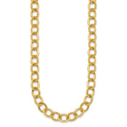 14k Polished 9mm Round Cable Chain 18 inch Necklace