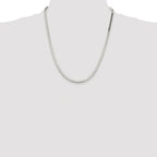 Magic Herringbone Chain Necklace in Sterling Silver, 3.5mm