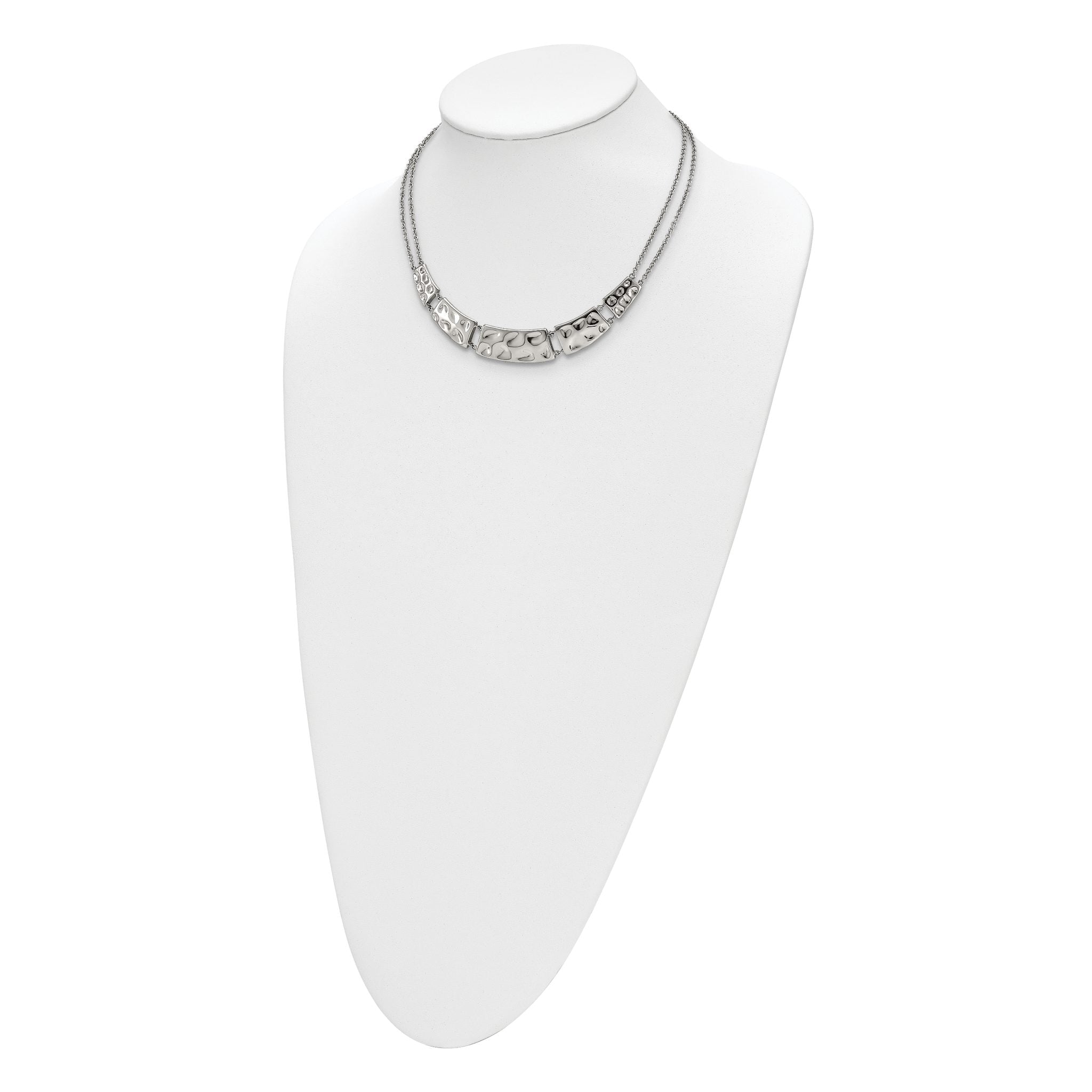 Polished & Textured Necklace in Stainless Steel