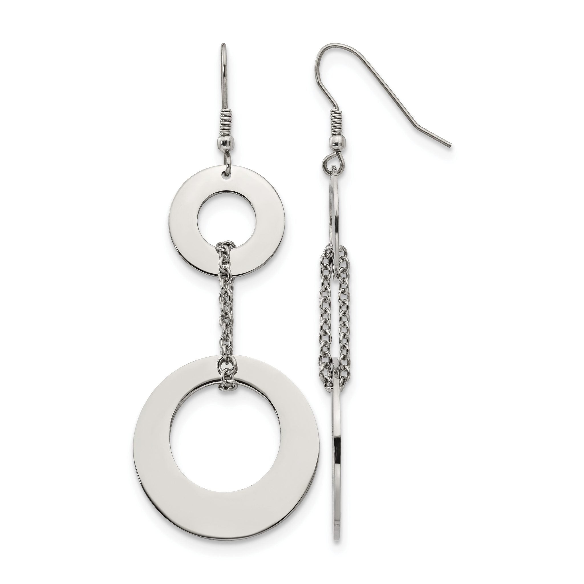Stainless Steel Polished Drop Dangle Earrings for Women Main image