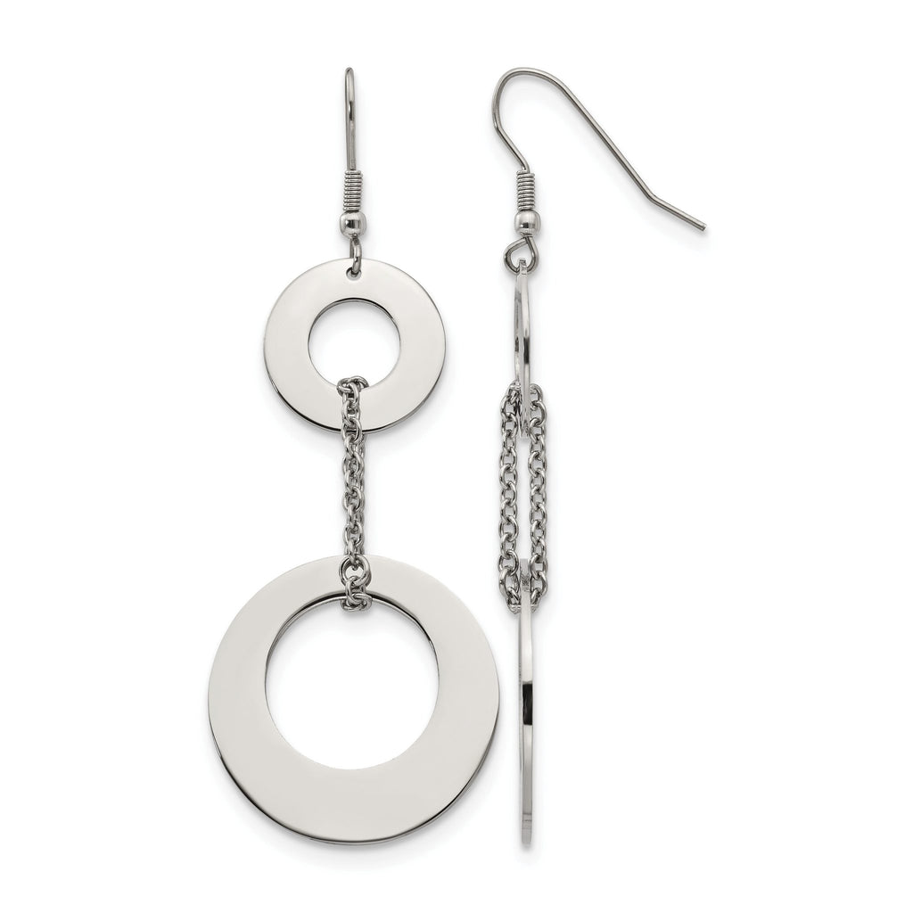 Stainless Steel Polished Drop Dangle Earrings for Women