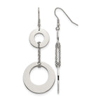 Stainless Steel Polished Drop Dangle Earrings for Women