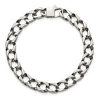 Chisel Stainless Steel Polished 8.5 inch Square Link Bracelet