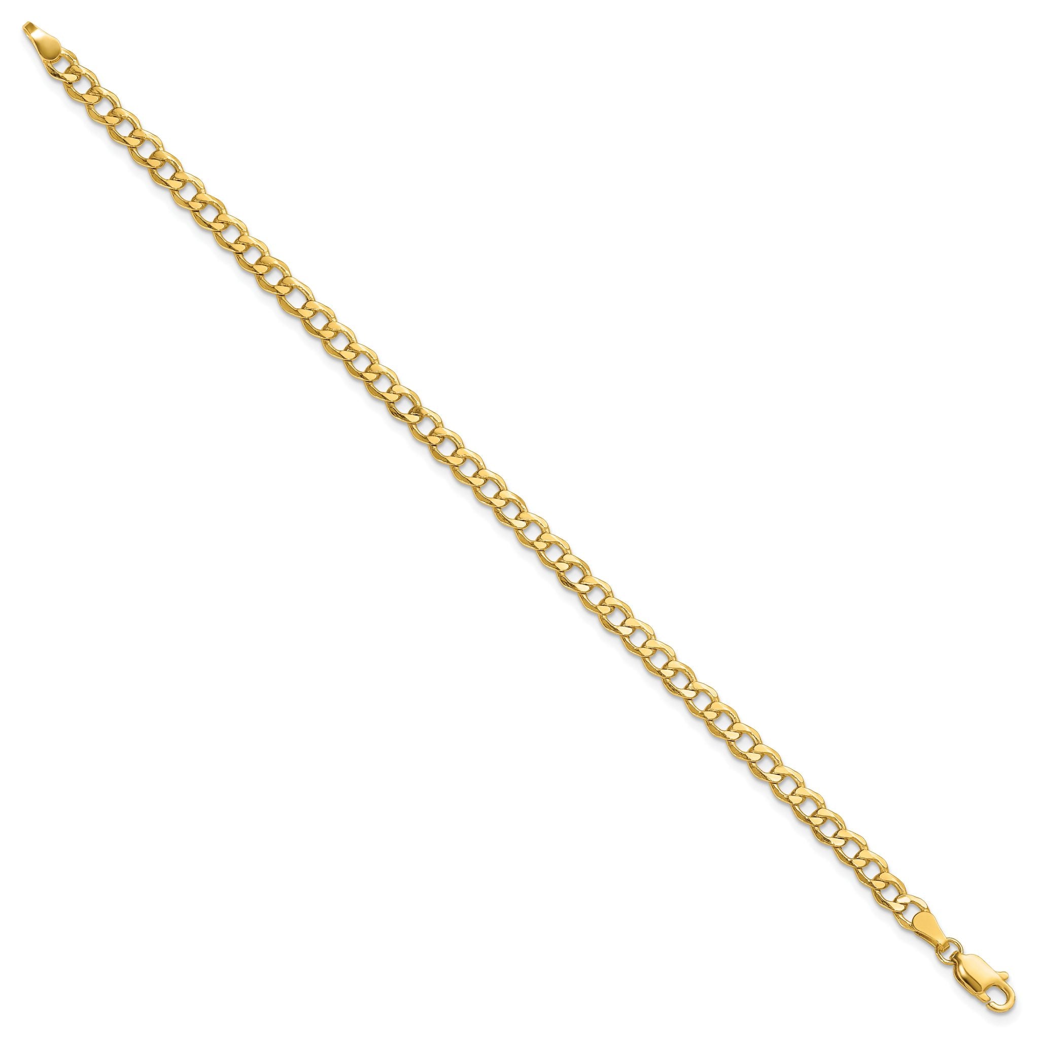 Curb Chain Bracelet in 14K Yellow Gold, 4.3mm Secondary image