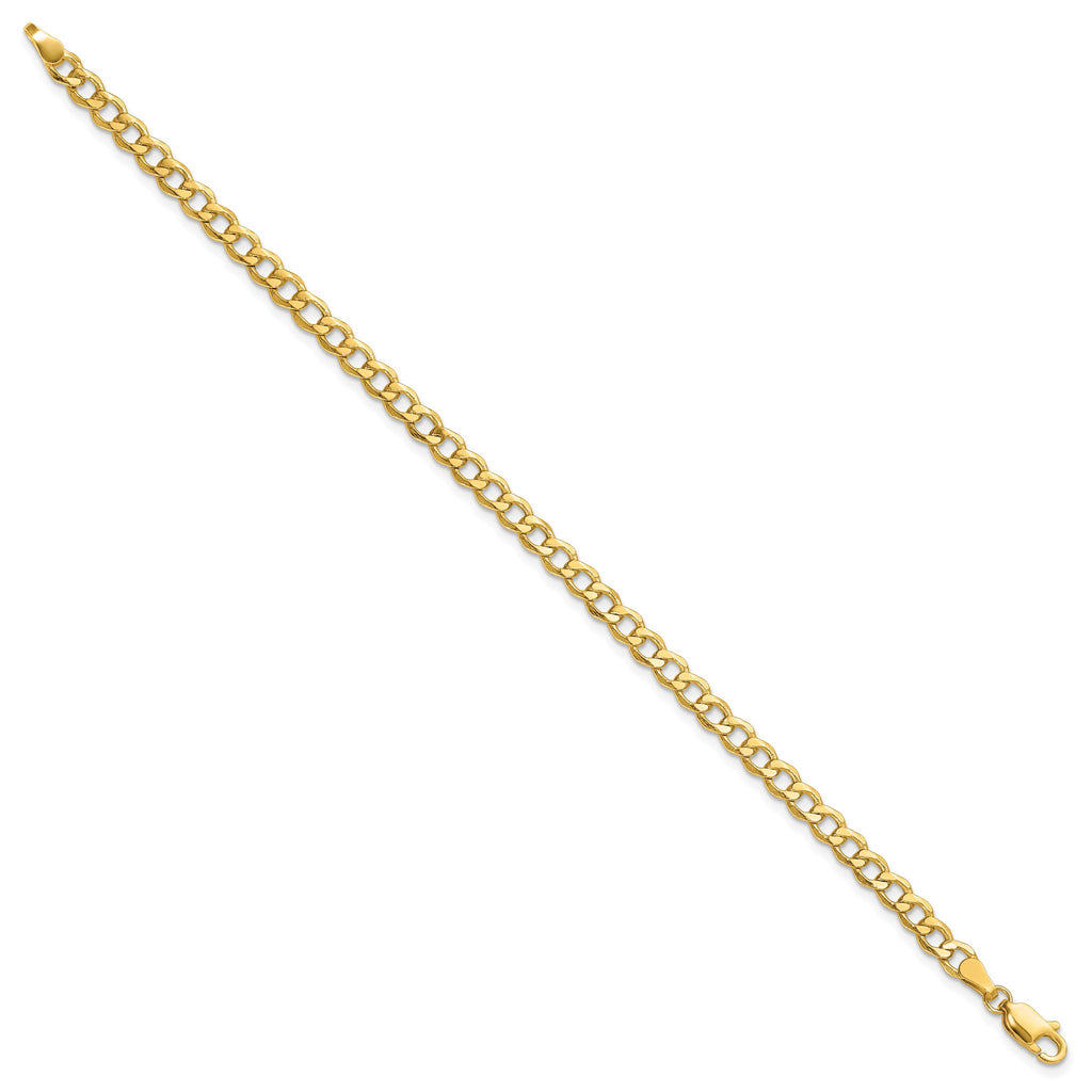 Curb Chain Bracelet in 14K Yellow Gold, 4.3mm