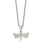 Dragonfly Pendant Necklace in Stainless Steel