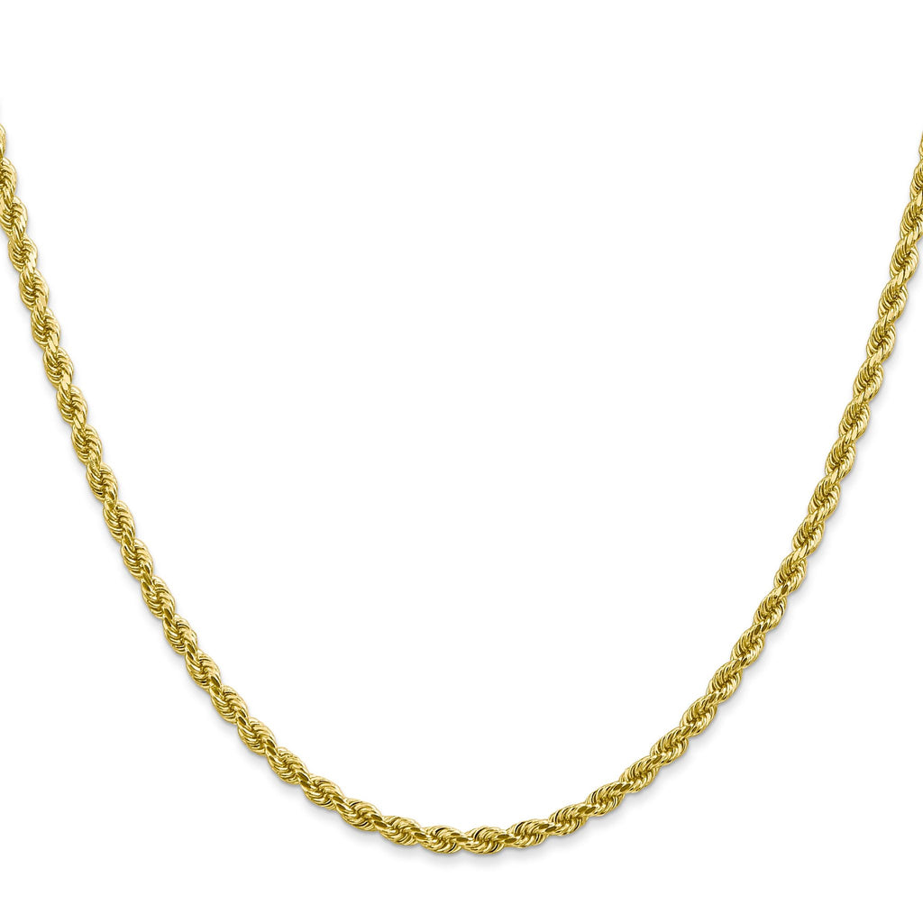 Diamond-Cut Rope Chain in 10K Yellow Gold, 2.75mm