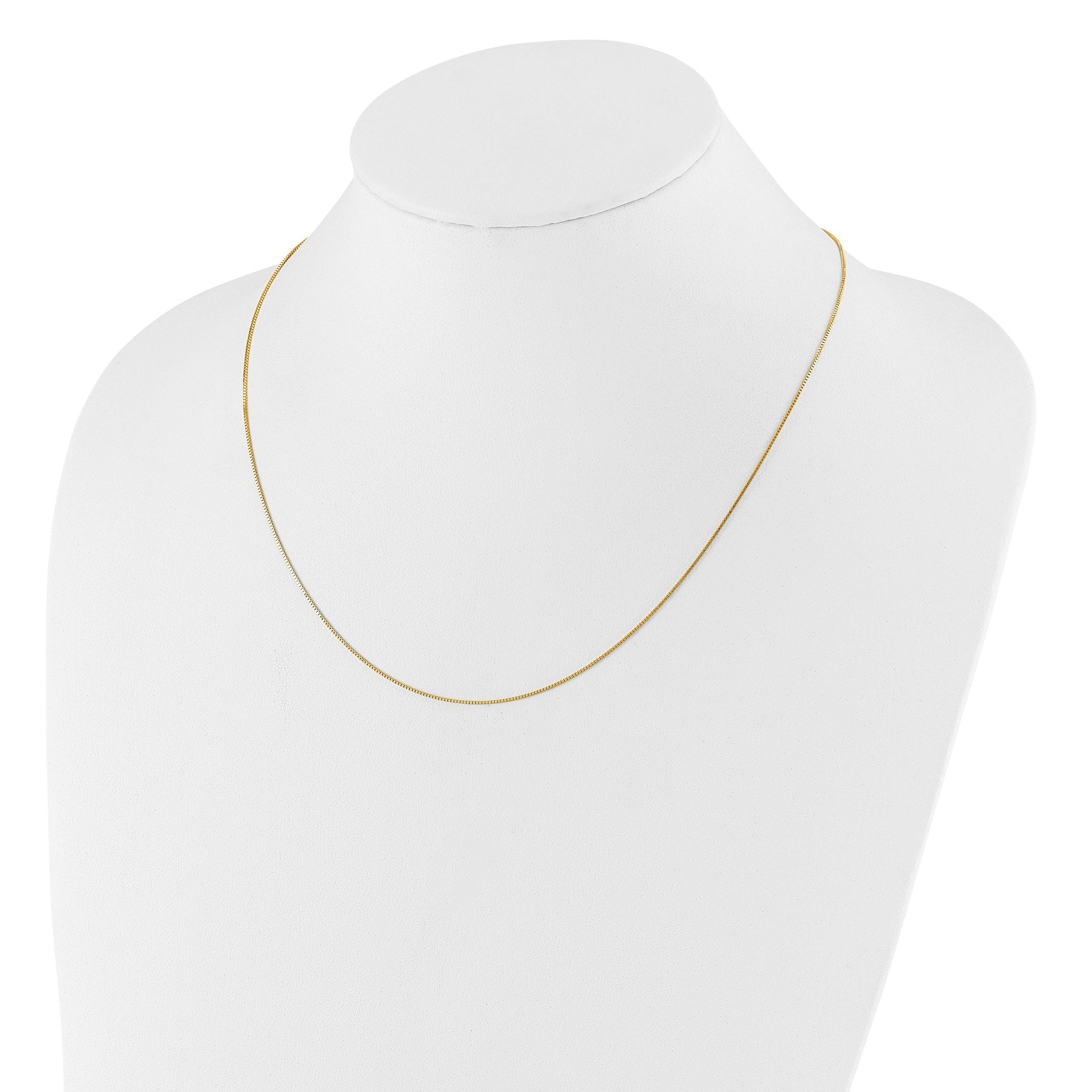 14K Adjustable .7mm Baby Box Chain