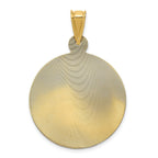 14K Gold & Rhodium Lady of Guadalupe Pendant with Diamond-Cut Polished Finish
