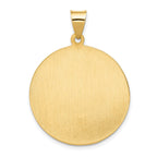 14K Polished and Satin St. Anthony Medal Hollow Pendant