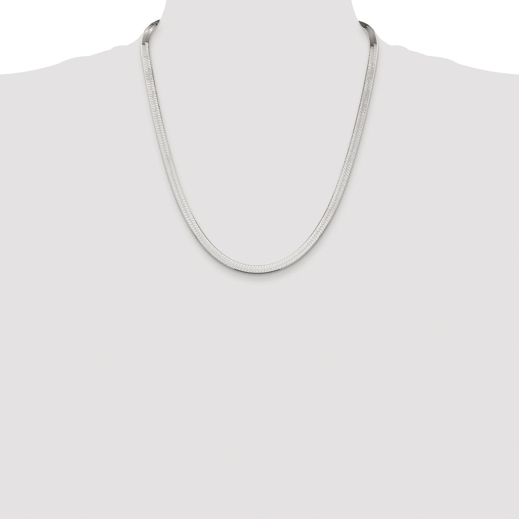 Magic Herringbone Chain Necklace in Sterling Silver, 5.25mm