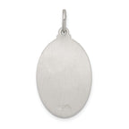 Sophia Jewelers Sterling Silver Saint Anthony Pendant with Polished Palladium Finish