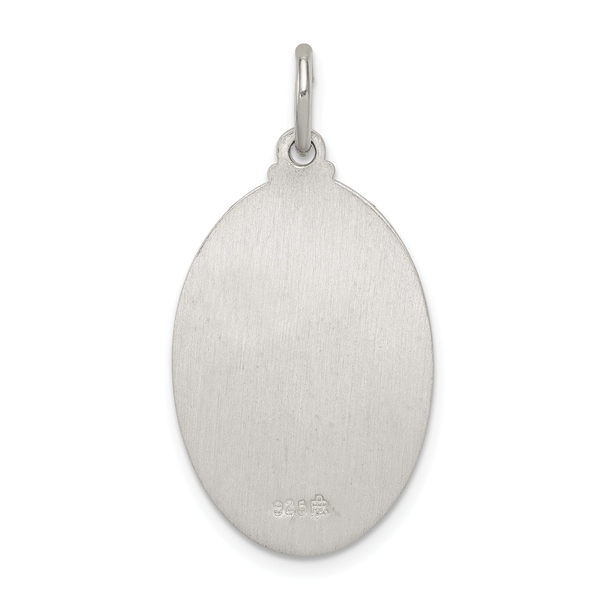 Sophia Jewelers Sterling Silver Saint Anthony Pendant with Polished Palladium Finish