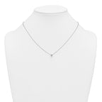 14k White Gold 1/2 carat Lab Grown Diamond VS+ F+ Heart Complete 18 inch Four Prong Pendant Necklace