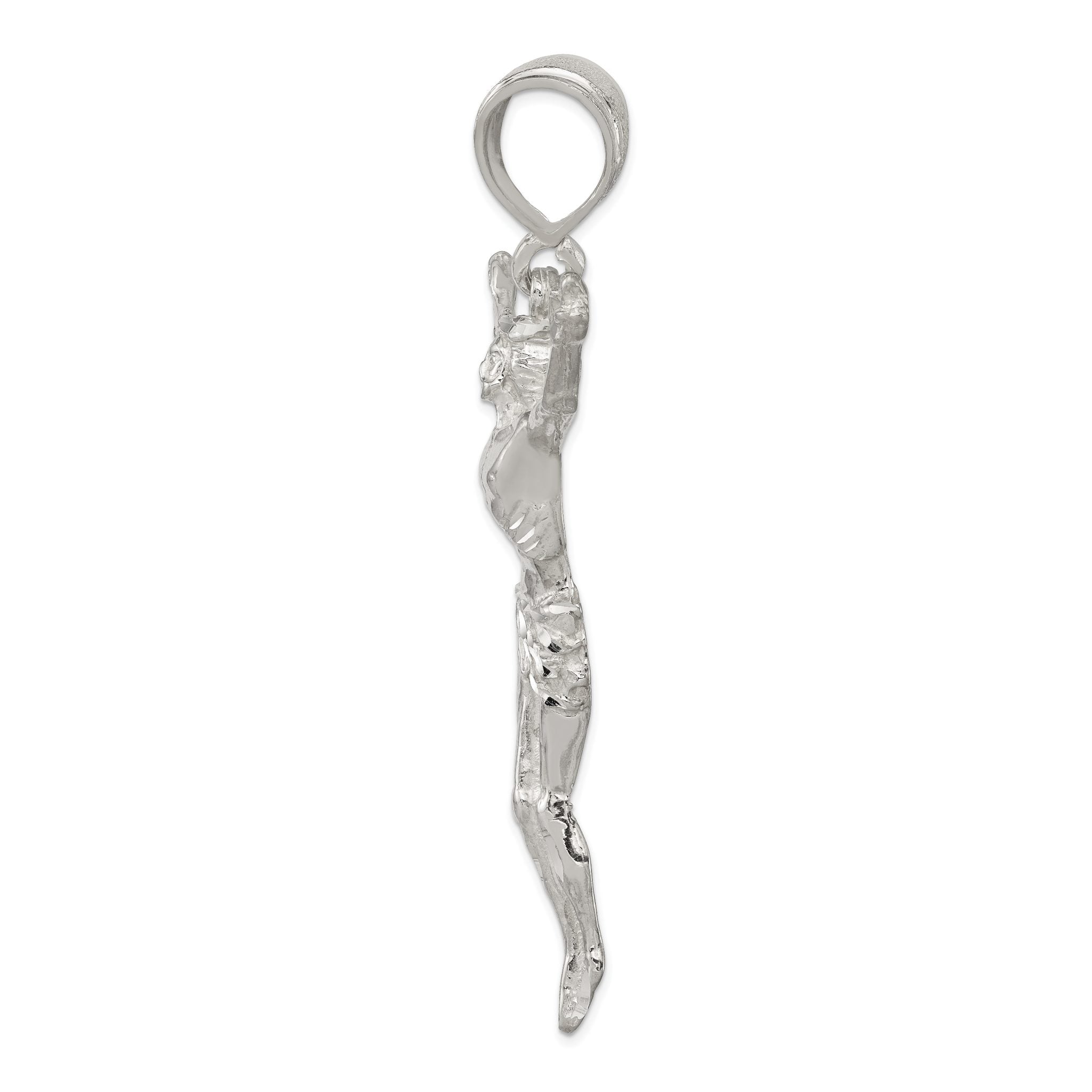 Sterling Silver 925 Corpus Pendant with Polished Finish  Solid, Casted Design Secondary image