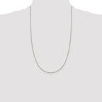 8-Sided Box Chain Necklace in Sterling Silver