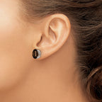 14kw 10x8 Oval Smoky Quartz Earrings