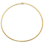 14K 3mm Two-tone Reversible Omega Necklace