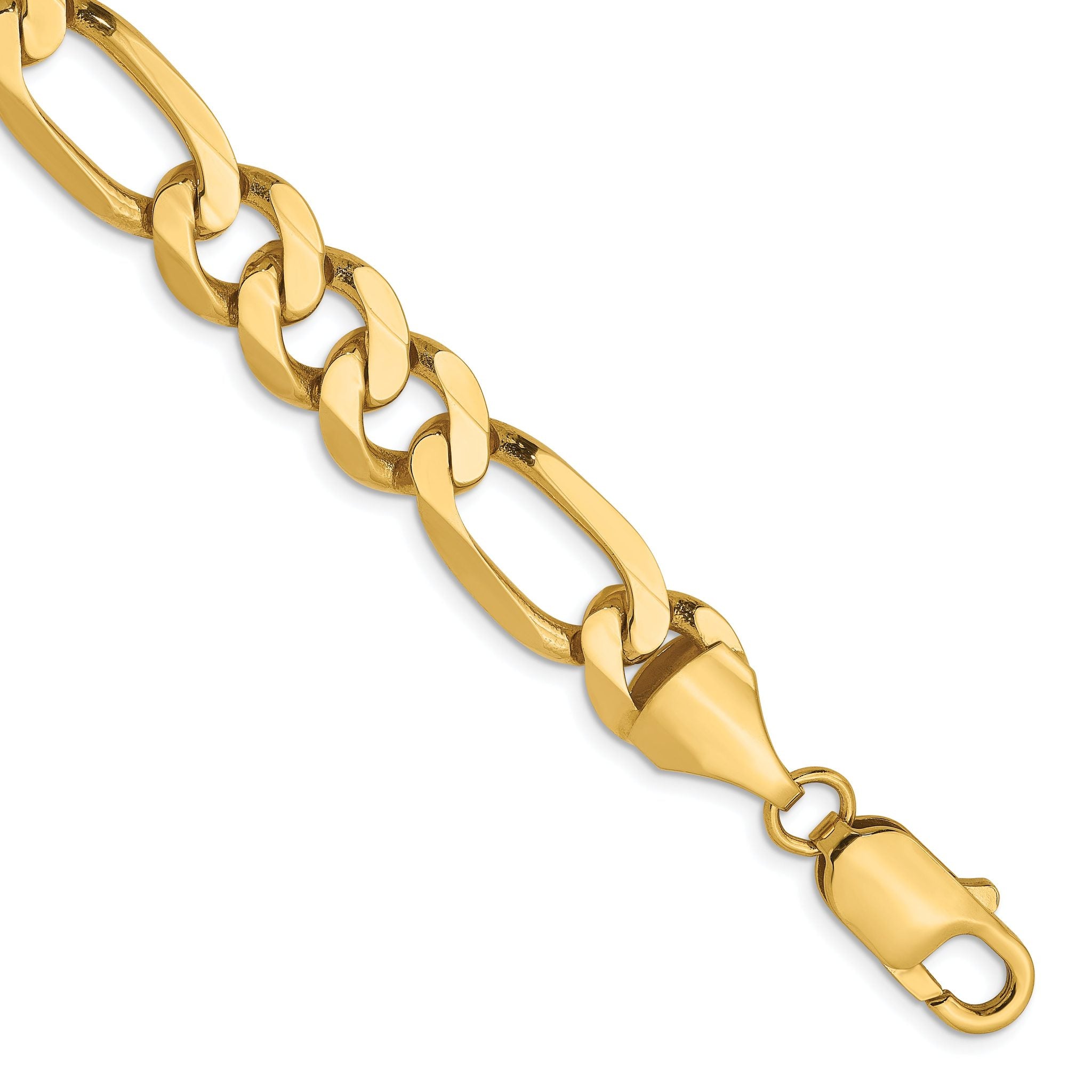 14K 8.75mm Flat Figaro Chain Main image