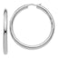 Sophia Jewelers Sterling Silver Rhodium-Plated Hoop Earrings Polished Elegance