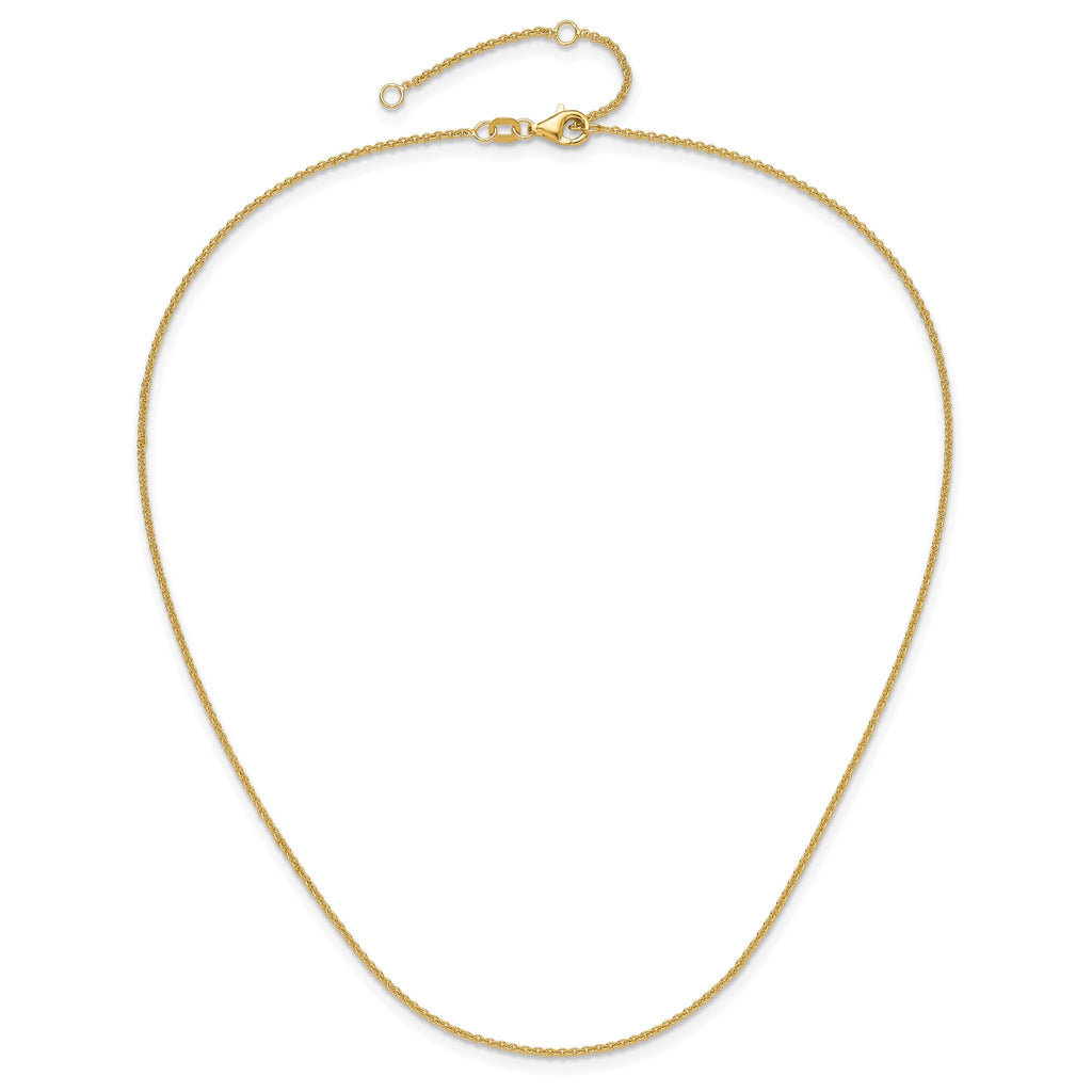 1.4mm 10K Yellow Gold Round Cable Chain