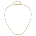 1.4mm 10K Yellow Gold Round Cable Chain