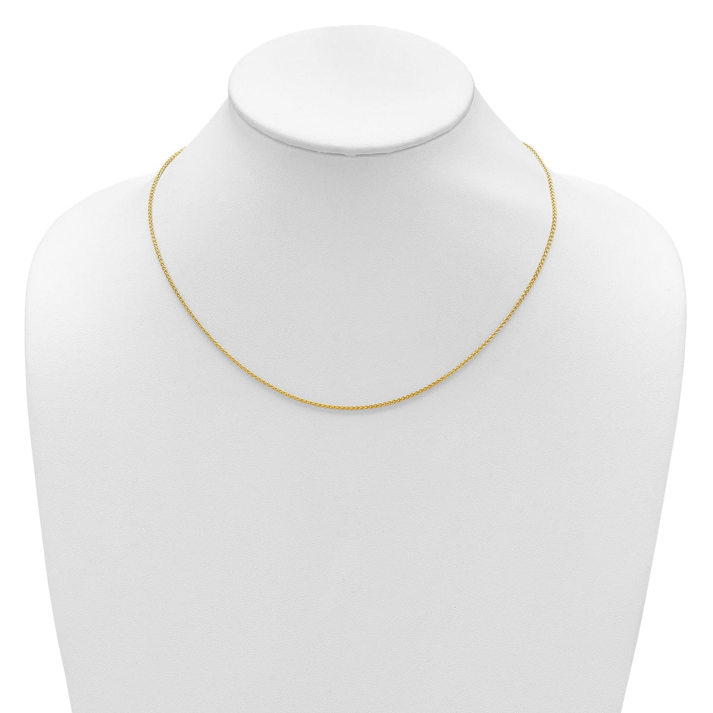 1.5mm 10K Yellow Gold Spiga Wheat Chain