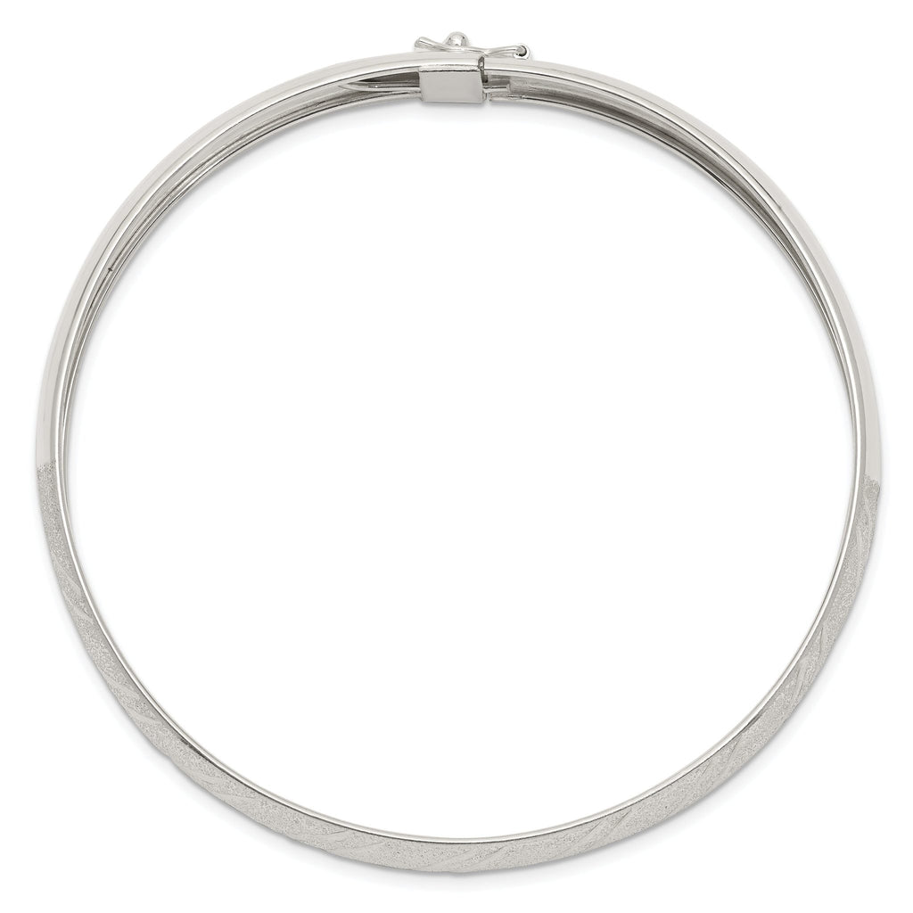 Sterling Silver 10.5mm Polished D/C Flexible Bangle