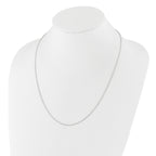 Sterling Silver RH-plated Adjustable 1.4mm Cable Chain
