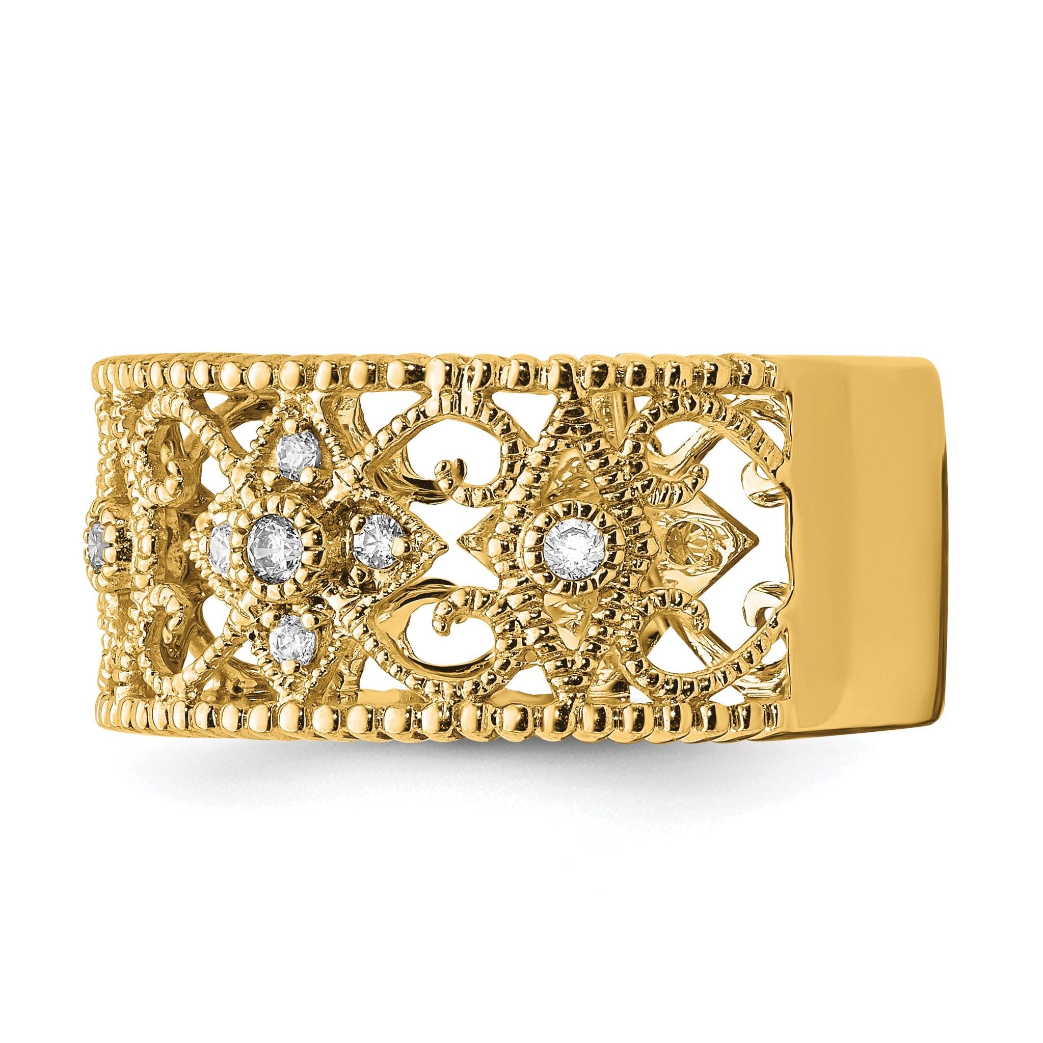 14k 1/4 carat Lab Grown Diamond VS/SI+ G+ Complete Fashion Band