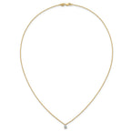 14k 1/4 carat Lab Grown Diamond VS+ F+ Pear Complete 18 inch Four Prong Pendant Necklace