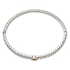 Sophia Jewelers Sterling Silver 14K Gold Peridot Bangle with Hinged Design