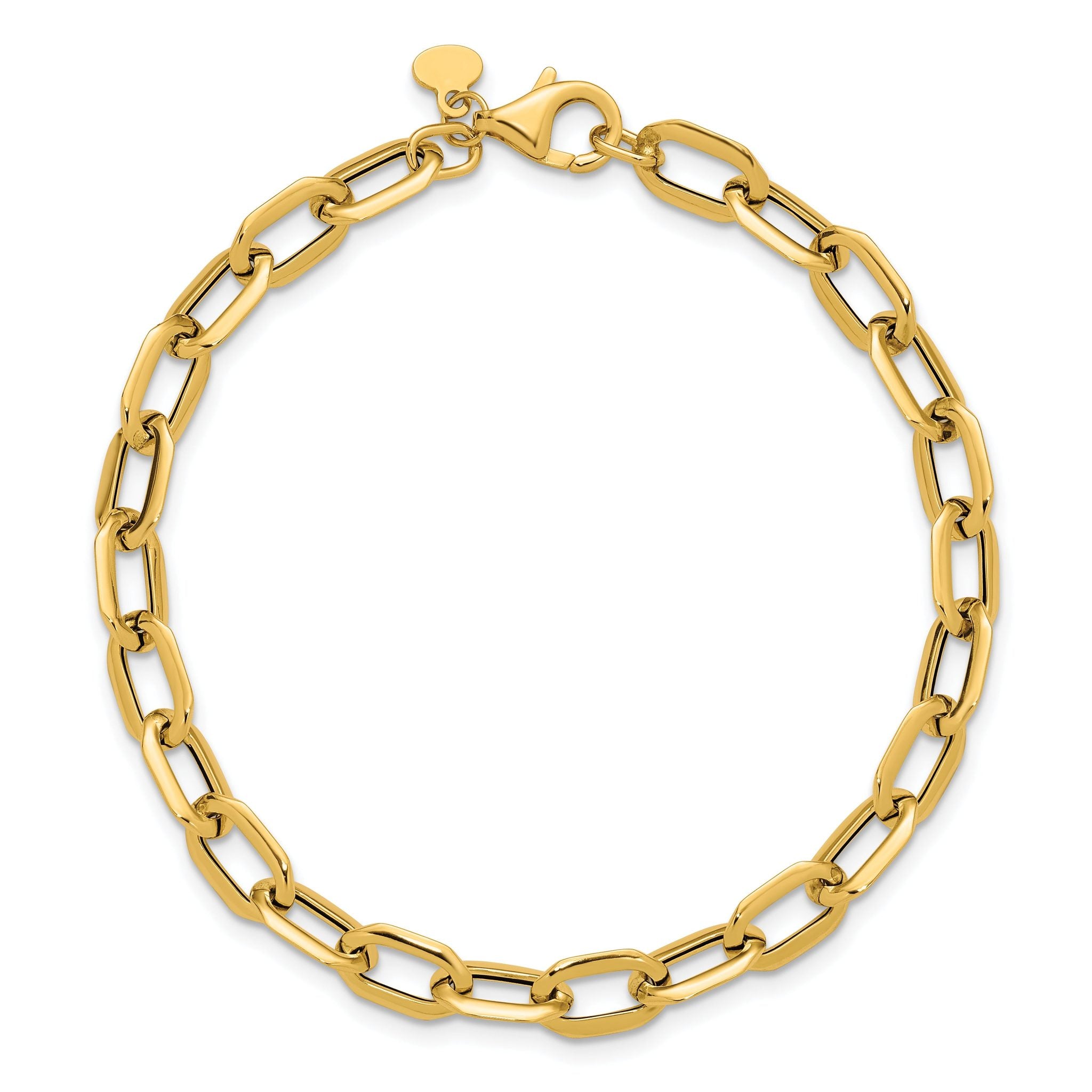 14K Polished Fancy Link Bracelet