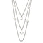 Chisel Stainless Steel Polished Stars and Moon Multi Strand 24.25 inch Cable Chain with 1.75 inch Extension Necklace