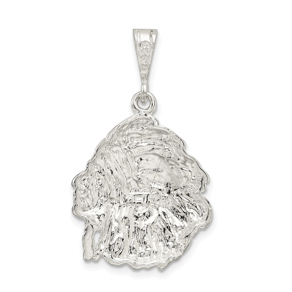 Sterling Silver 925 Men's Polished Indian Man Pendant Anti-Tarnish