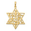 14K Gold Star of David 12 Tribes Pendant Solid, Elegant, Themed